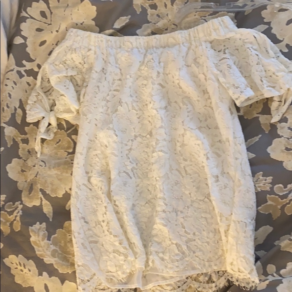 White lace top